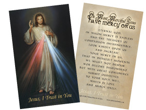 Divine Mercy Holy Card